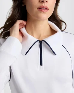 Zenergy® Soft Pique Half-Zip Pullover Top