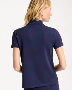 Zenergy® Soft Pique Piped Pullover