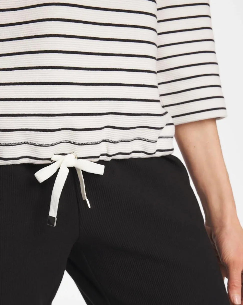 Zenergy® Striped Ottoman Drawstring Top