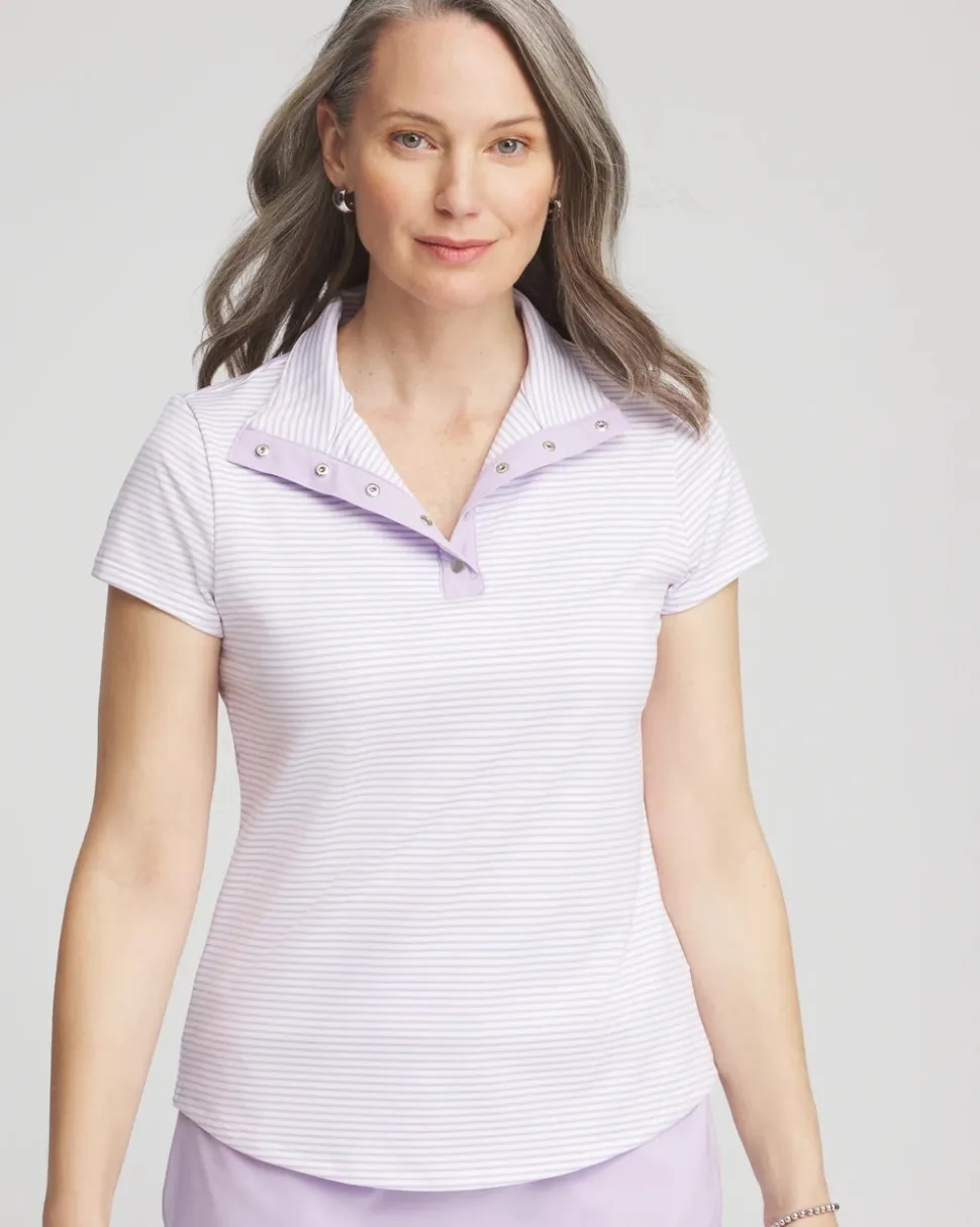 Zenergy® Striped UPF Short-Sleeve Top