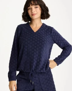 Zenergy® Terry Cloth Jacquard Top