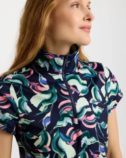 Zenergy® UPF Blooms Half Zip Polo
