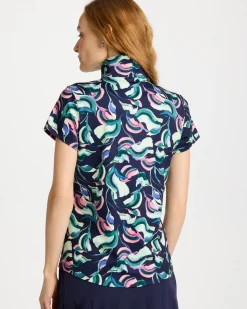 Zenergy® UPF Blooms Half Zip Polo