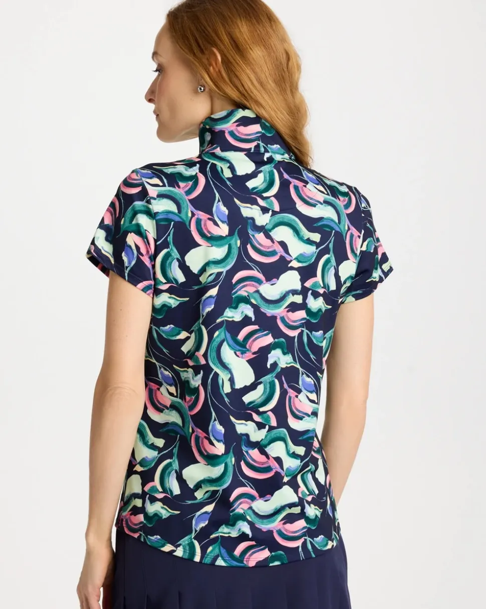 Zenergy® UPF Blooms Half Zip Polo