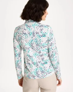 Zenergy® UPF Dots Pullover Half Zip Top