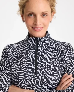 Zenergy® UPF Printed Half-Zip Polo